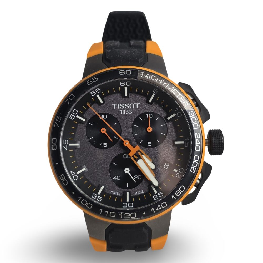 Tissot T-Race Cycling Chronograph Watch Orange Strap T111.417.37.441.04 Box